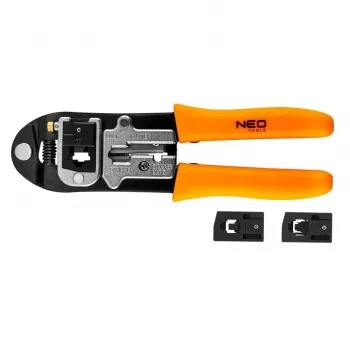 NEO TOOLS 01-501 set di 12 chiavi combinate, metriche, acciaio cromo-vanadio, cromato satinato, 6-22 mm, in custodia arrotolabile