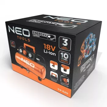 NEO TOOLS 04-620 Compressore ad aria lubrificato a olio 24L 1,5kW 8bar 200L/min