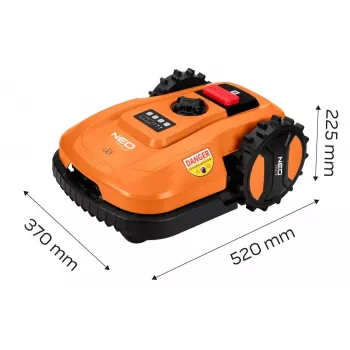 NEO Tools 04-621 rasaerba a batteria brushless 40V con cesto raccolta erba 40L e funzione mulching