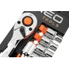 NEO Tools 10-030 Set di bussole e chiavi da 219 pezzi con attacchi da 1/4 inch, 3/8 inch, 1/2 inch, cricchetti, inserti e accessori in valigetta di plastica