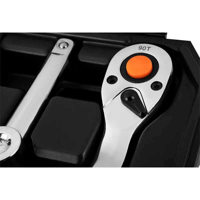 NEO Tools 10-042 set di chiavi a bussola 46 pezzi con inserti e accessori, attacco 1/4 pollice