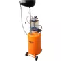 NEO TOOLS 10-811 aspiratore pneumatico mobile per olio con serbatoio di controllo, serbatoio principale 80L, serbatoio trasparente 10L, pressione aria 6-8 bar, 4 ruote piroettanti