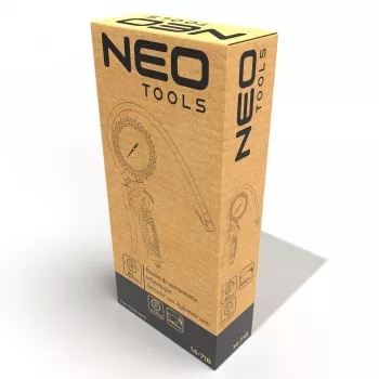 Set accessori per compressore NEO Tools 14-718 da 5 pezzi con tubo a spirale, pistola soffiante e pistola gonfia pneumatici