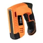 NEO Tools 16-050 cucitrice manuale per lavori di imbottitura, isolamento e decorazione, forza regolabile, punti tipo J 6-14 mm, nero/arancione