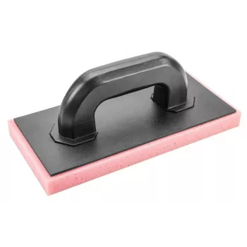 NEO Tools 50-254 Spatola dentata per piastrelle e frattazzo per fughe con impugnatura ergonomica, 280 x 130 mm base in gomma, nero/arancione