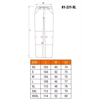 Pantaloni da lavoro protettivi NEO TOOLS 81-231-XL grigio/nero taglia XL