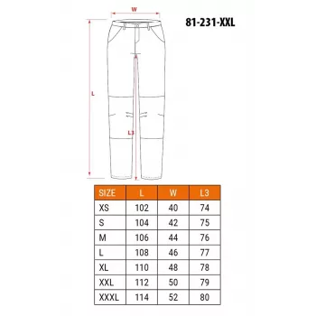 NEO TOOLS 81-231-XXL Pantaloni Protettivi Grigio/Nero