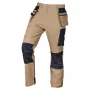 NEO TOOLS 81-296-2-XXL Pantaloni da lavoro Mix&Match, 4-way stretch, tasche portautensili, rinforzati Cordura, beige/nero, taglia XXL