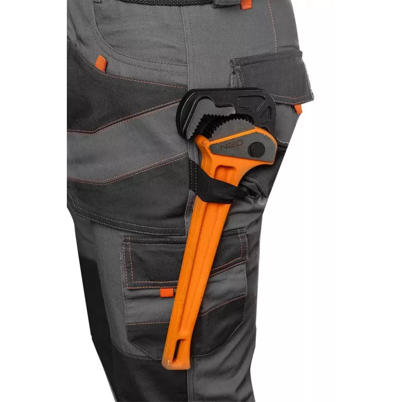 NEO Tools 81-325-L pantaloni protettivi taglia L grigio/nero con dettagli arancioni