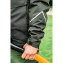 Giacca da lavoro softshell NEO Tools 81-573-XXL nero/grigio con accenti arancioni, idrorepellente, traspirante, cappuccio rimovibile, elementi riflettenti, unisex