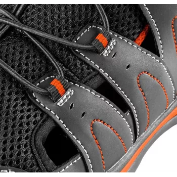 NEO Tools 82-079-47 Scarpe antinfortunistiche S1P SRC con puntale in acciaio, taglia 47, nero/grigio