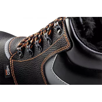NEO TOOLS 82-143 Scarpe antinfortunistiche S1P SRC con puntale in acciaio e lamina antiperforazione, Taglia 43, Nero/Grigio