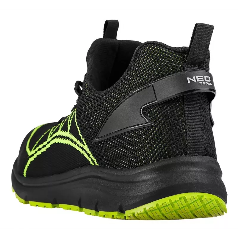 NEO Tools 82-161-42 scarpe antinfortunistiche S1P SRC, modello basso, taglia 42, nero/grigio