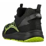 NEO TOOLS 82-161-44 scarpe antinfortunistiche S1P SRC con puntale in acciaio e lamina antiperforazione, tomaia in pelle scamosciata e mesh, suola in PU a doppia densità, nero/grigio con accenti arancioni, taglia 44