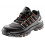 NEO TOOLS 82-718 S1P SRC scarpe antinfortunistiche, taglio basso, con puntale in acciaio e protezione antiperforazione, pelle scamosciata, nero/grigio
