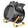 NEO Tools 90-064 termoventilatore ceramico PTC 2000W, 3 livelli di riscaldamento, termostato regolabile, protezione contro surriscaldamento e ribaltamento, nero/grigio