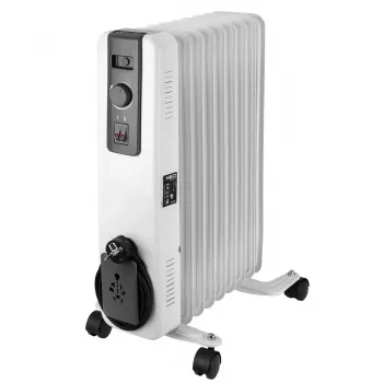 NEO TOOLS 90-152 radiatore a olio 2000W 9 alette, bianco/grigio
