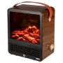 NEO TOOLS 90-156 camino elettrico 1500W da parete con effetto fiamma LED, telecomando, timer, nero