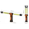 NEO TOOLS 99-066 Lampada da lavoro COB LED ricaricabile con base magnetica e gancio orientabile, 300 lm