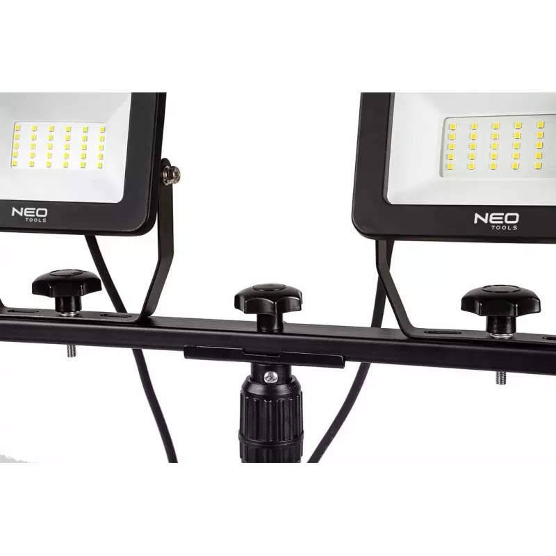 NEO TOOLS Faro doppio 2x50W SMD LED 8500lm 230V su stativo 1,8m