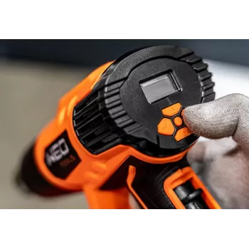 NEO TOOLS pistola ad aria calda 2000W con display LCD, 50°C e 70-600°C, 4 ugelli, raschietto, valigetta