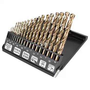 NEO TOOLS set di punte per metallo HSS-Co 1,0-10,0 mm, 19 pezzi