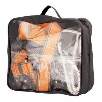 NEO TOOLS Set di sicurezza con corda di sicurezza – imbracatura PROTEKT P-01, corda kernmantel 2m, moschettone in acciaio, EN 361/354/363, CE 0082