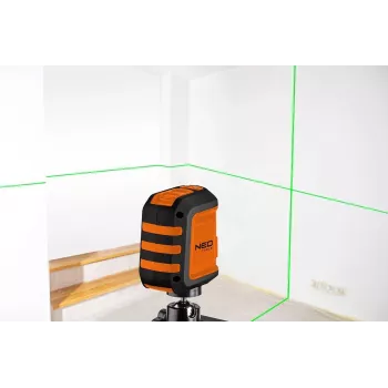 NEO TOOLS TOP-75-106 Livella laser a linee incrociate con 2 raggi rossi, autolivellante, IP54, portata 10 m, filettatura 1/4