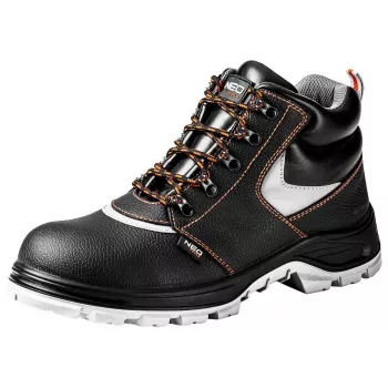 NEO TOOLS scarpe da lavoro in pelle taglia 39 CE - stivali antinfortunistici S3 con puntale in acciaio, nero