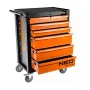 NEO Tools armadio da officina, 6 cassetti, portata totale 280 kg, con serratura, guide cassetti a sfere, antiribaltamento, 4 ruote, acciaio