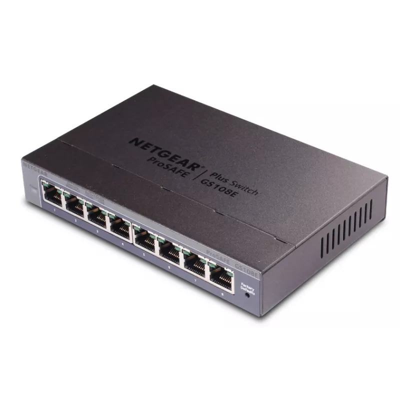 Netgear GS108E-400EUS Switch 8 porte Gigabit Ethernet Plus (Smart Managed Plus)