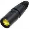 Neutrik NE8MX-B-1 connettore per cavo etherCON - corpo cromato nero, protezione RJ45