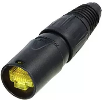 Neutrik NE8MX-B-1 connettore per cavo etherCON - corpo cromato nero, protezione RJ45