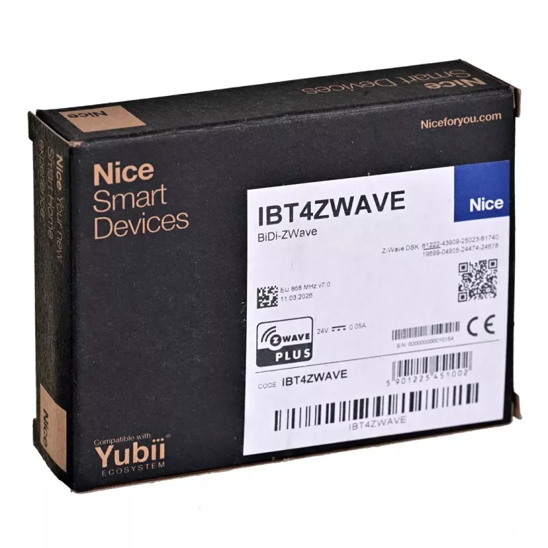 Pulsante intelligente Nice BiDi Z-Wave (FGT4B-001 IBT4ZWAVE 868,4 MHz)