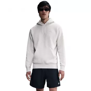 Nike Club Fleece felpa con cappuccio uomo Dark Grey Heather/bianco XL