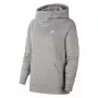 Nike Essentials Felpa in pile con collo alto donna Dark Grey Heather taglia S
