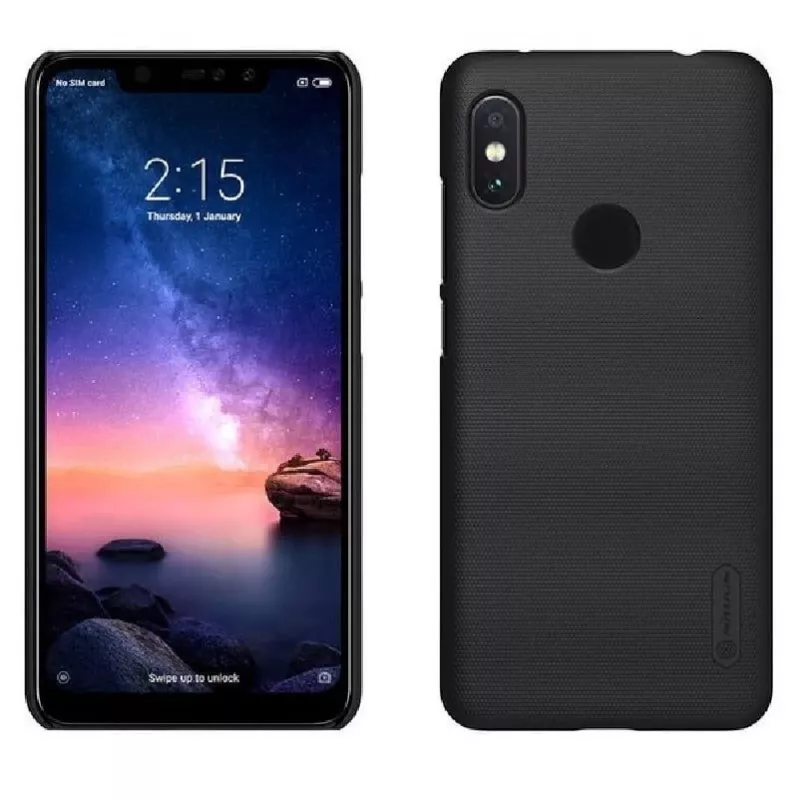 Nillkin Custodia Super Frosted Shield per Xiaomi Redmi Note 6 Pro - nero
