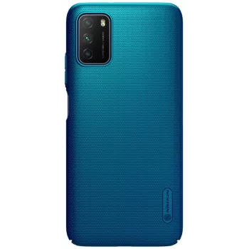 Nillkin Xiaomi Poco M3 Custodia Super Frosted Shield blu pavone