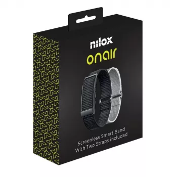 Nilox OnAir Bracciale senza schermo Nero/Argento