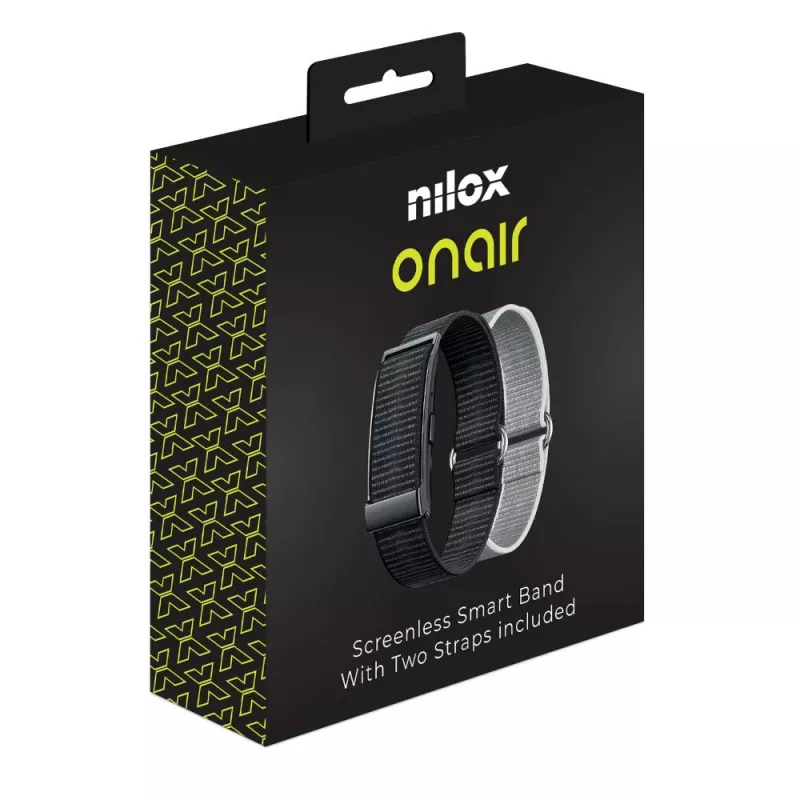Nilox OnAir Bracciale senza schermo Nero/Argento