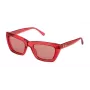 NINA RICCI Occhiali da sole donna SNR251-5409WE - montatura in acetato rettangolare con lenti grigie sfumate