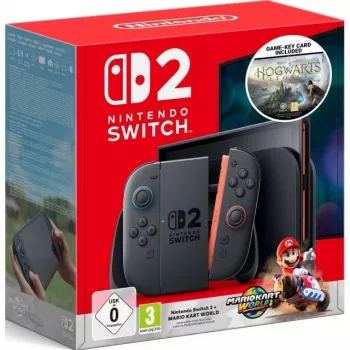 Nintendo Switch 2 bundle console con Mario Kart World e Hogwarts Legacy