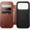 NOMAD Custodia in pelle per iPhone 17 Pro compatibile MagSafe con portafoglio