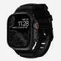 NOMAD Rocky Point Cinturino per Apple Watch 46mm/49mm con FKM e titanio (Carbon Black, Black Hardware)
