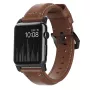 NOMAD Traditional Band - cinturino in pelle Horween per Apple Watch 46mm/49mm, Rustic Brown, Black Hardware