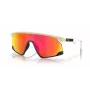 Oakley Bxtr occhiali da sole shield wrap-around nero opaco Prizm nero