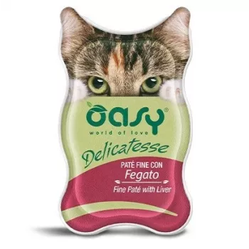 Paté fine con fegato OASY Delicatesse cibo umido per gatti 85g