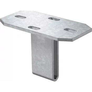 OBO Bettermann KU 7 Piastra di base per palo di sostegno US 7, acciaio zincato a caldo, 100x100x7 mm 6349102