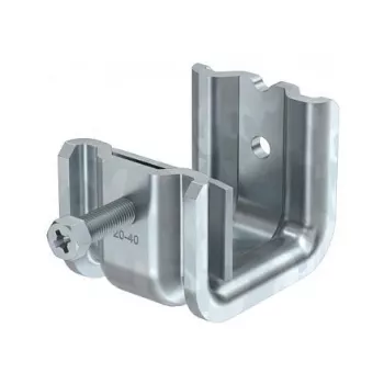 OBO BETTERMANN SSP 20-40 M8 FT Morsetto portante pesante, acciaio zincato a caldo, spessore flangia 20-40 mm