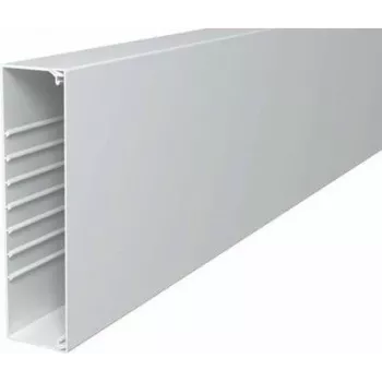 OBO BETTERMANN WDK60230RW Canalina a parete e soffitto 60x230x2000mm PVC bianco puro con foratura sul fondo